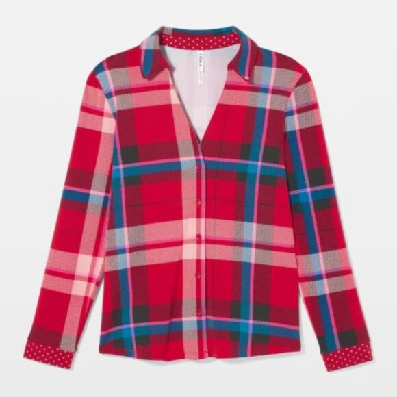 NWT Soma Embraceable Long-Sleeve Notch Top & Short Pj Set - Picture 4 of 8